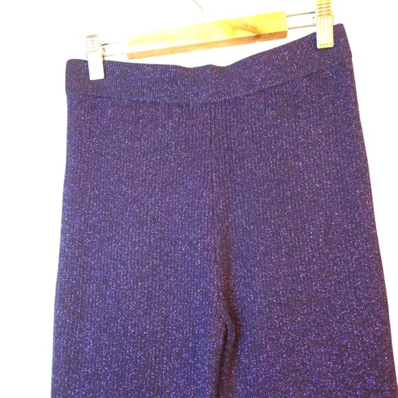 JOOSTRICOT Sparkly Metallic Thread Knit Flare Hippie/70's Pants Feminine Size S - Picture 5 of 15